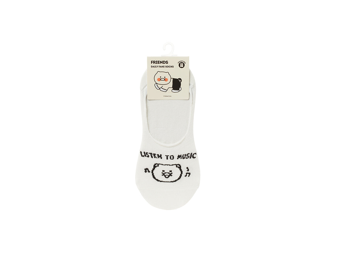White Chunsik Socks - Official Kakao Friends merchandise | Koolseoul