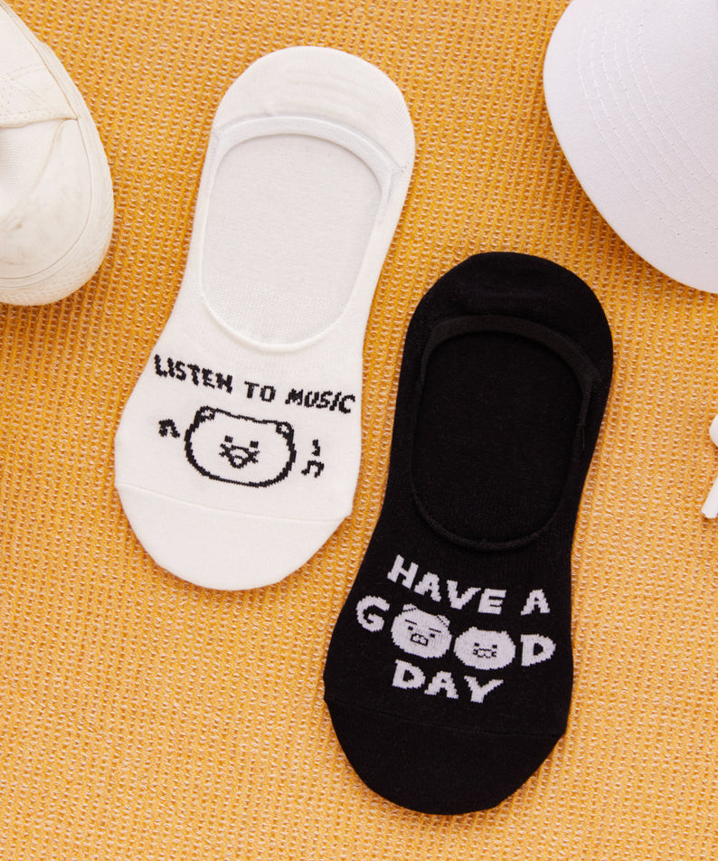 Black Ryan&Chunsik Socks - Authentic Kakao Friends from Korea | Koolseoul
