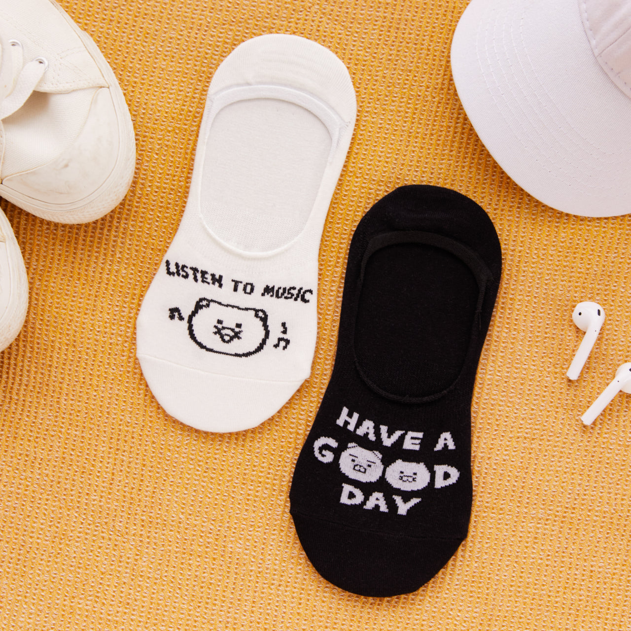 Black Ryan&Chunsik Socks - Authentic Kakao Friends from Korea | Koolseoul