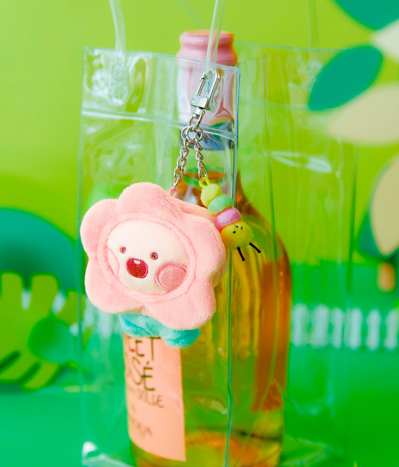 Keychain Plush Little Apeach - Official Kakao Friends merchandise | Koolseoul