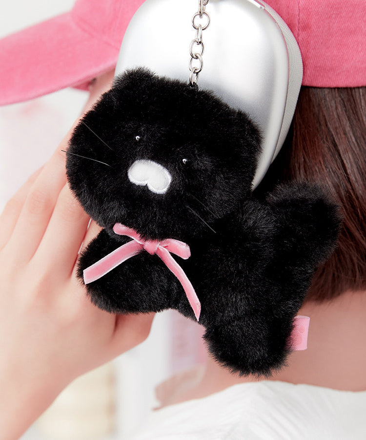 Black MiniPorte-cles Plush Chunsik - Authentic Kakao Friends from Korea | Koolseoul