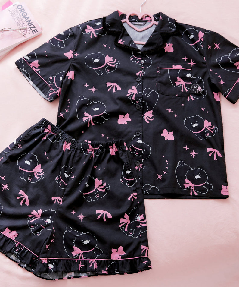 Black Lovely Women Pajamas Chunsik - Korean kawaii Kakao Friends | Koolseoul