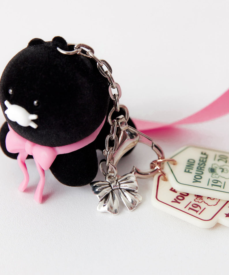 Black Figurine Keychain Chunsik - Korean kawaii Kakao Friends | Koolseoul