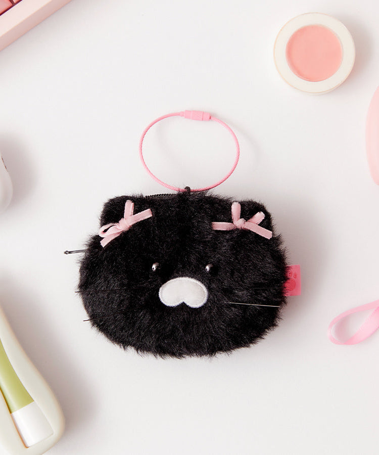 Black MiniPochette Chunsik Pouch - Official Kakao Friends merchandise | Koolseoul