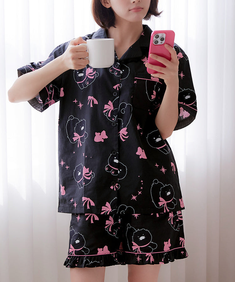 Black Lovely Women Pajamas Chunsik - Official Kakao Friends merchandise | Koolseoul