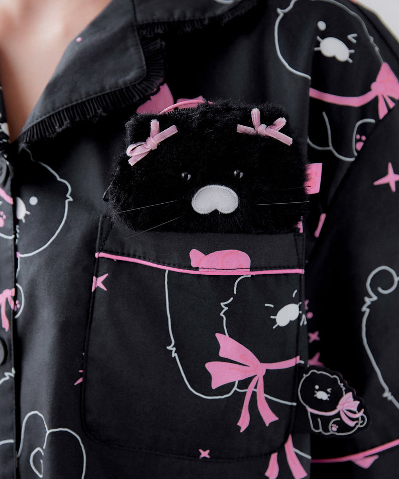 Black Lovely Women Pajamas Chunsik - Authentic Kakao Friends from Korea | Koolseoul