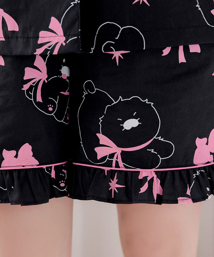 Black Lovely Women Pajamas Chunsik - Korean kawaii Kakao Friends | Koolseoul