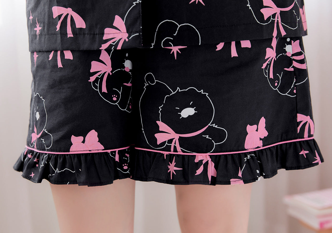 Black Lovely Women Pajamas Chunsik - Korean kawaii Kakao Friends | Koolseoul