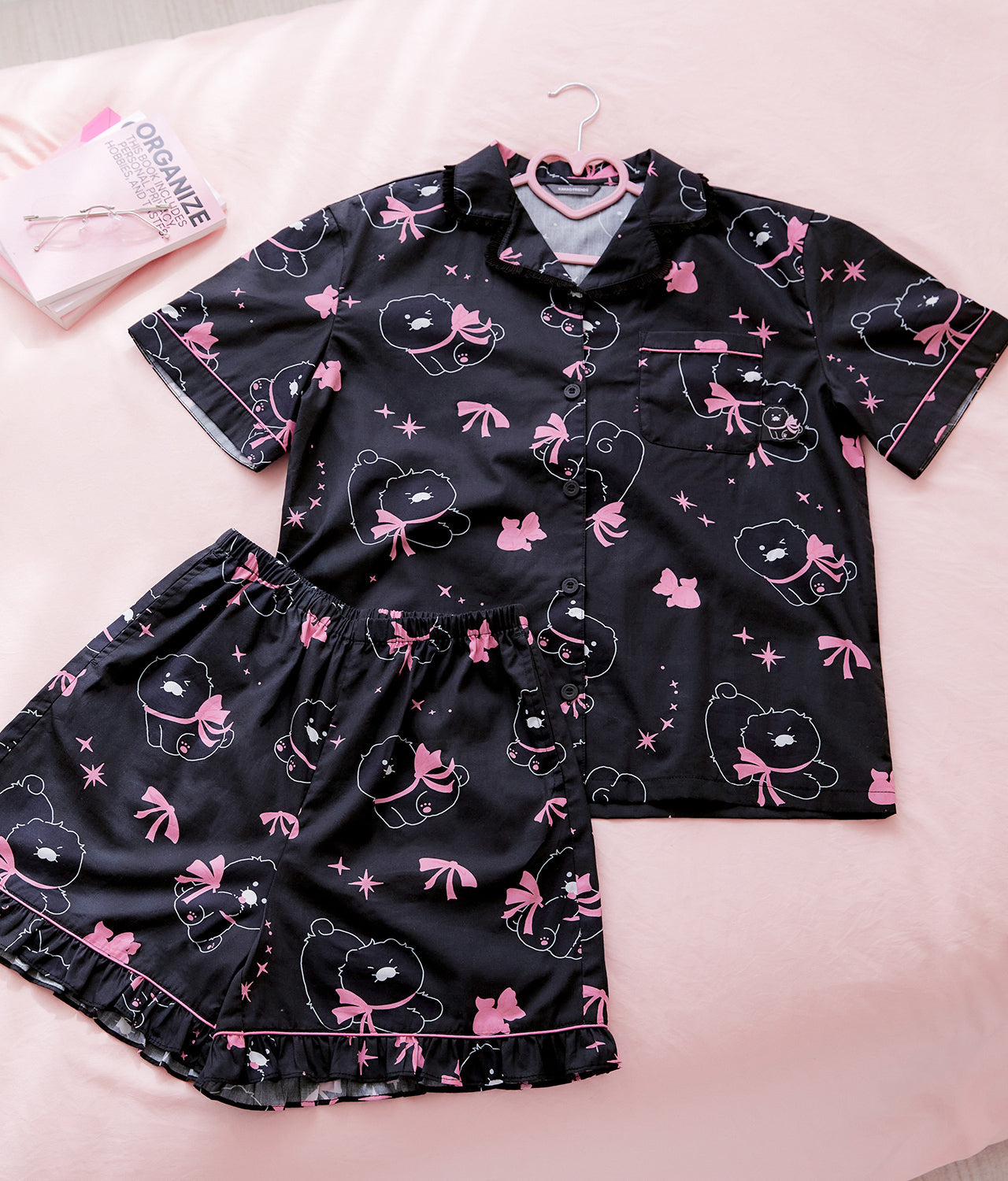 Black Lovely Women Pajamas Chunsik - Authentic Kakao Friends from Korea | Koolseoul
