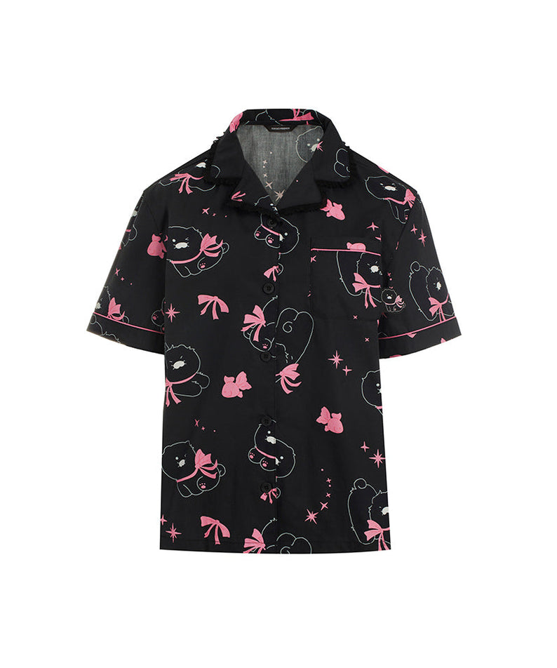 Black Lovely Women Pajamas Chunsik - Authentic Kakao Friends from Korea | Koolseoul