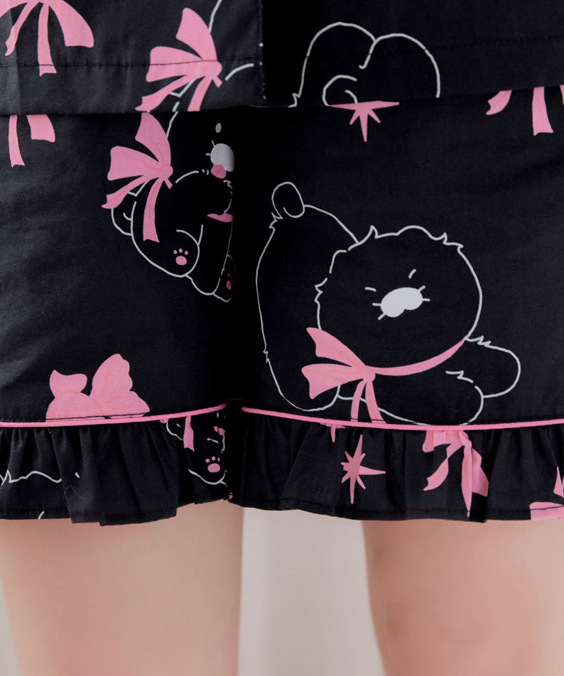 Black Lovely Women Pajamas Chunsik - Authentic Kakao Friends from Korea | Koolseoul