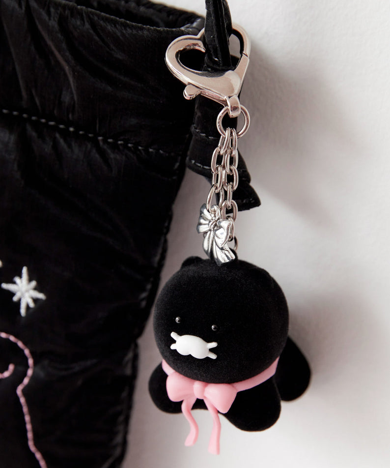 Black Figurine Keychain Chunsik - Authentic Kakao Friends from Korea | Koolseoul