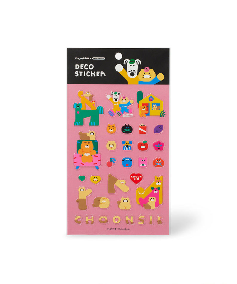 XFriends TransparentAutocollant Ryan&Chunsik Sticker - Official Kakao Friends merchandise | Koolseoul