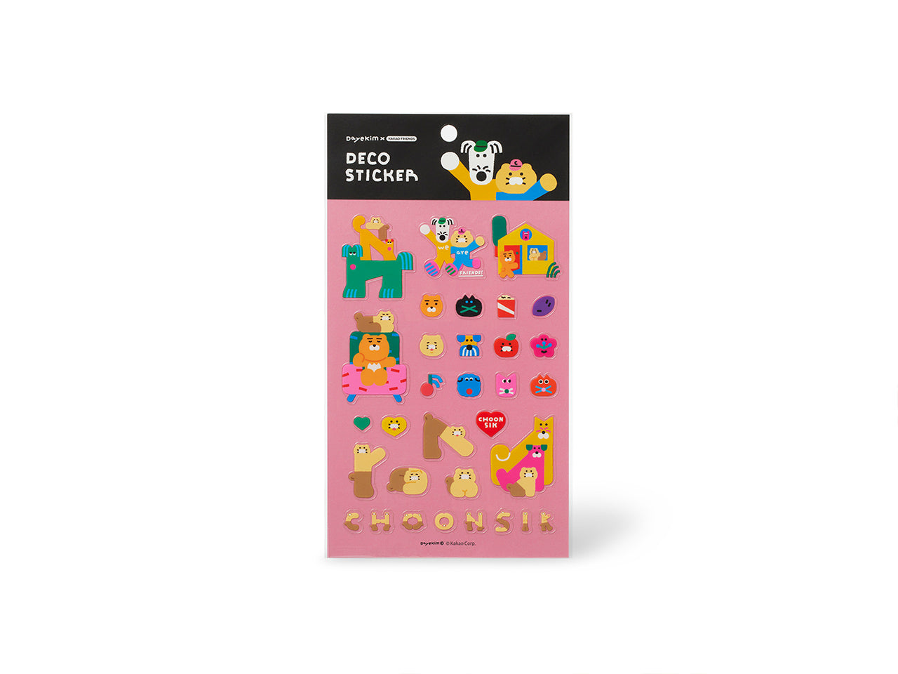 XFriends TransparentAutocollant Ryan&Chunsik Sticker - Official Kakao Friends merchandise | Koolseoul