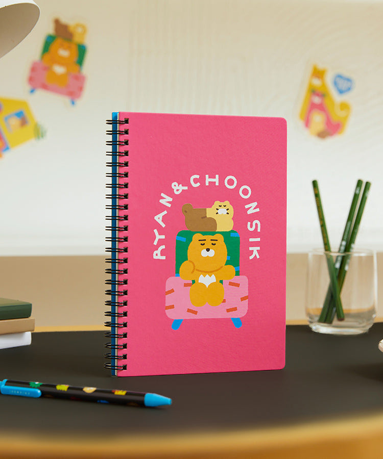 XFriends Notebook(Rose) Ryan&Chunsik Stationery - Korean kawaii Kakao Friends | Koolseoul