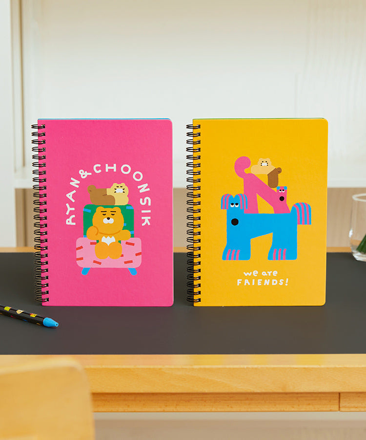 XFriends Notebook(Rose) Ryan&Chunsik Stationery - Authentic Kakao Friends from Korea | Koolseoul