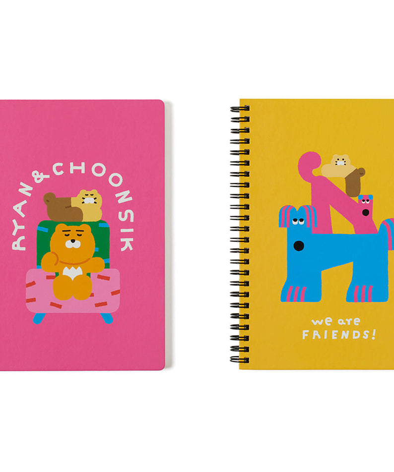 XFriends Notebook(Rose) Ryan&Chunsik Stationery - Official Kakao Friends merchandise | Koolseoul