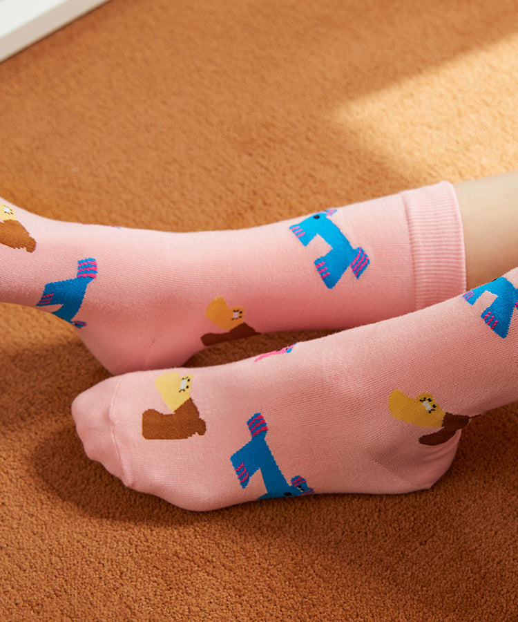 XFriends Socks(Rose) Chunsik - Authentic Kakao Friends from Korea | Koolseoul