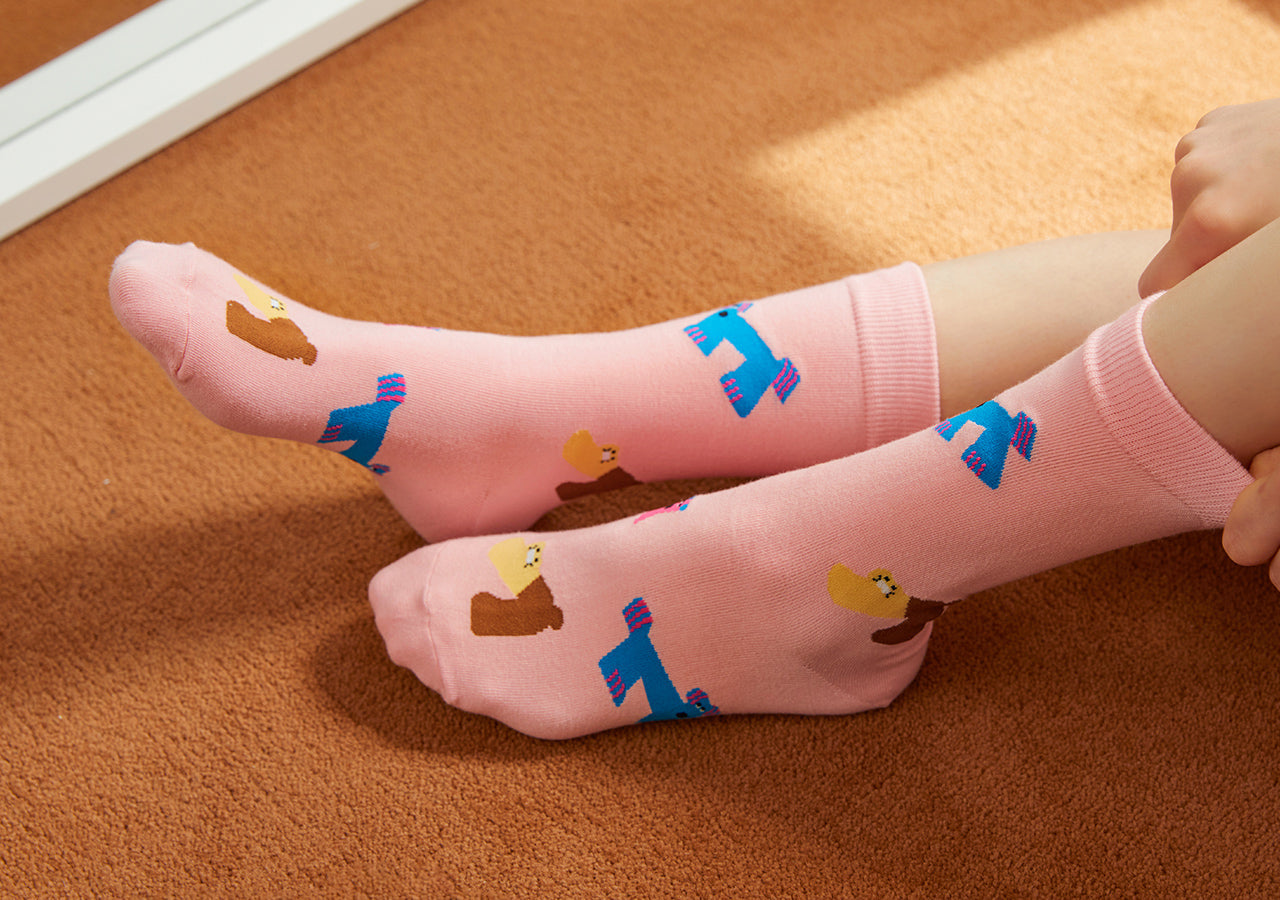 XFriends Socks(Rose) Chunsik - Authentic Kakao Friends from Korea | Koolseoul