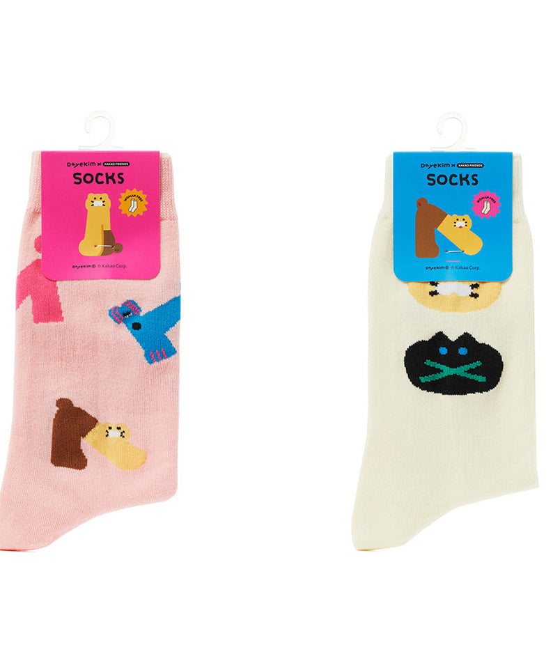 XFriends Socks(Rose) Chunsik - Authentic Kakao Friends from Korea | Koolseoul