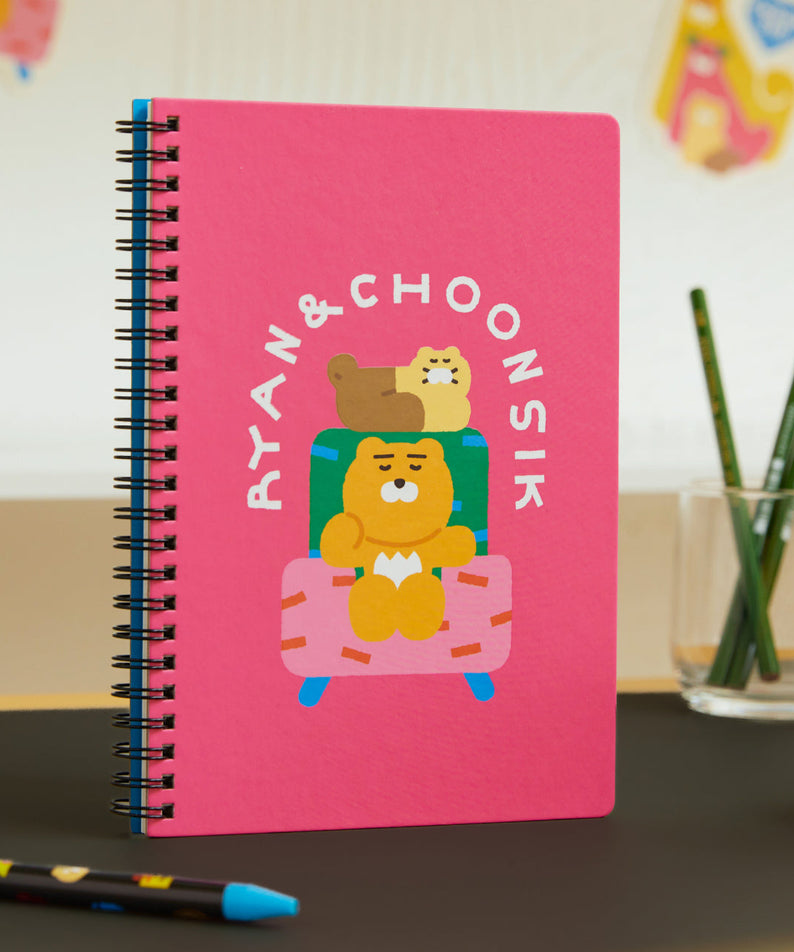 XFriends Notebook(Rose) Ryan&Chunsik Stationery - Korean kawaii Kakao Friends | Koolseoul
