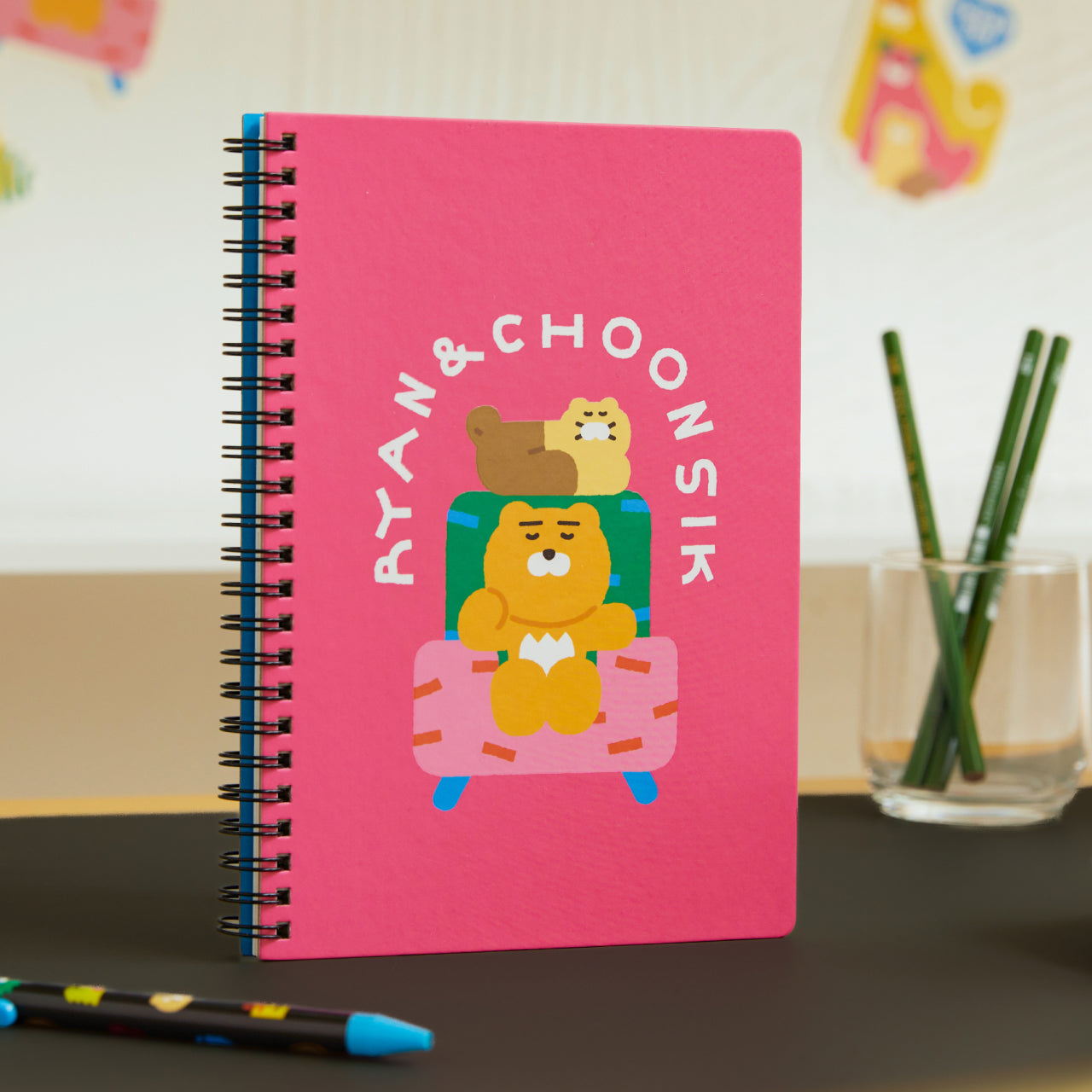 XFriends Notebook(Rose) Ryan&Chunsik Stationery - Korean kawaii Kakao Friends | Koolseoul