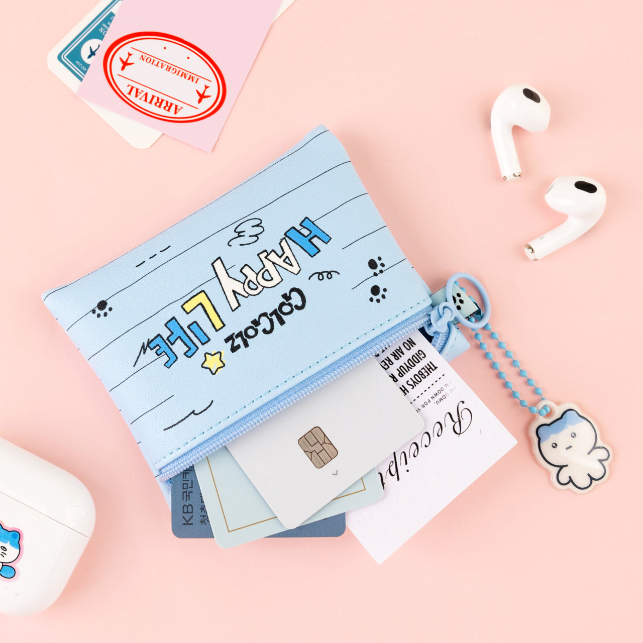 Mini Pouch & Keychain Set - Authentic Kakao Friends from Korea | Koolseoul