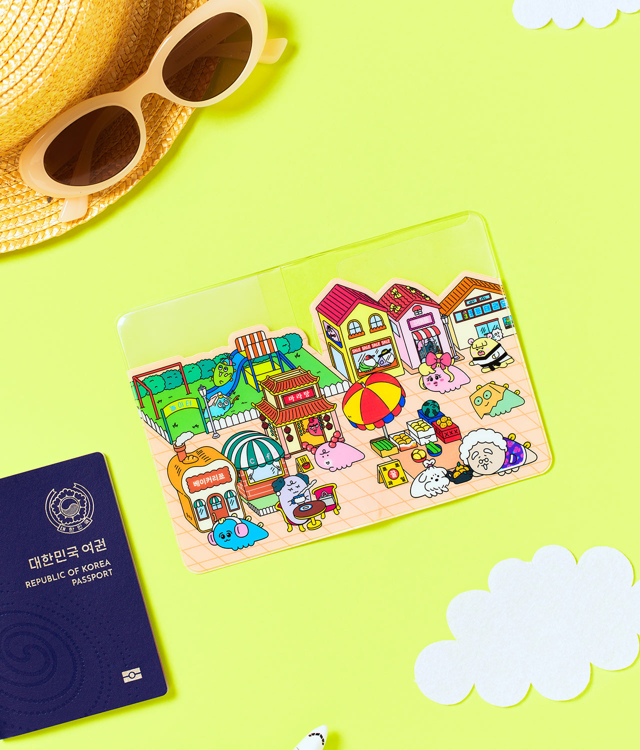 Passport Holder Travel Wallet - Official Kakao Friends merchandise | Koolseoul
