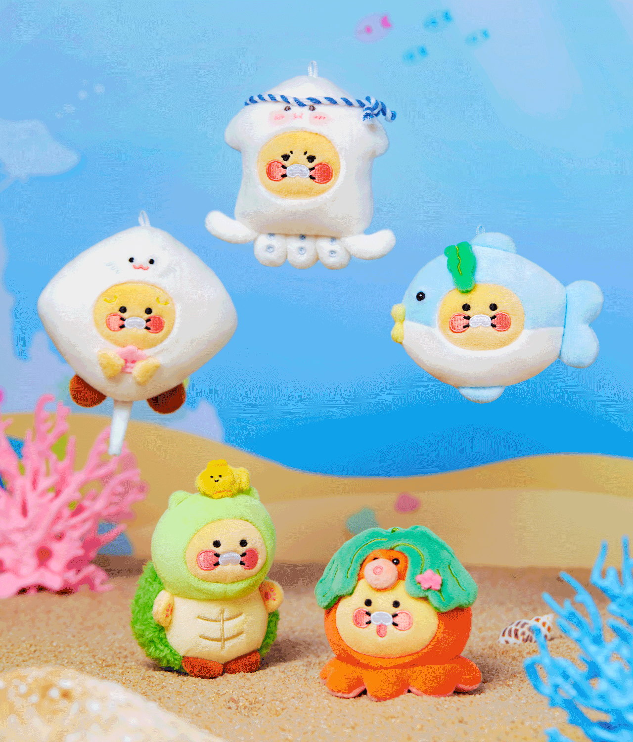 Kakao Friends Chunsik Plush Keyring