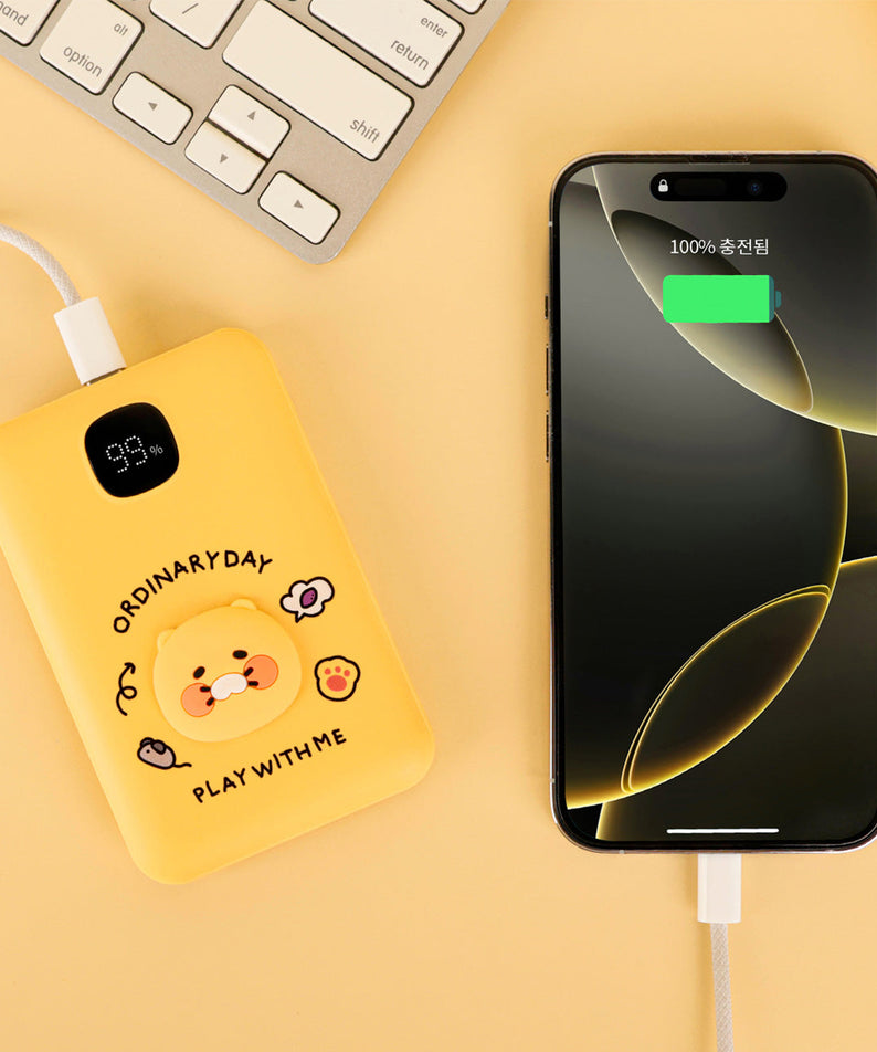 Power Bank 10,000 Yellow - Official Kakao Friends merchandise | Koolseoul