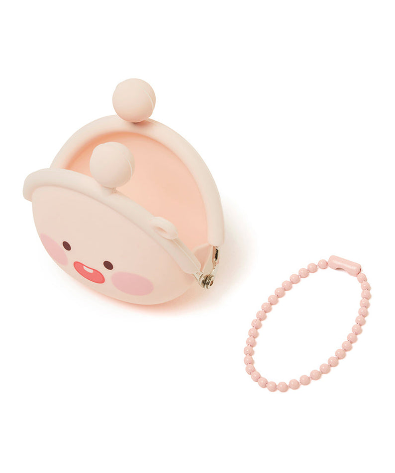 Silicone MiniPochette Apeach Pouch - Authentic Kakao Friends from Korea | Koolseoul