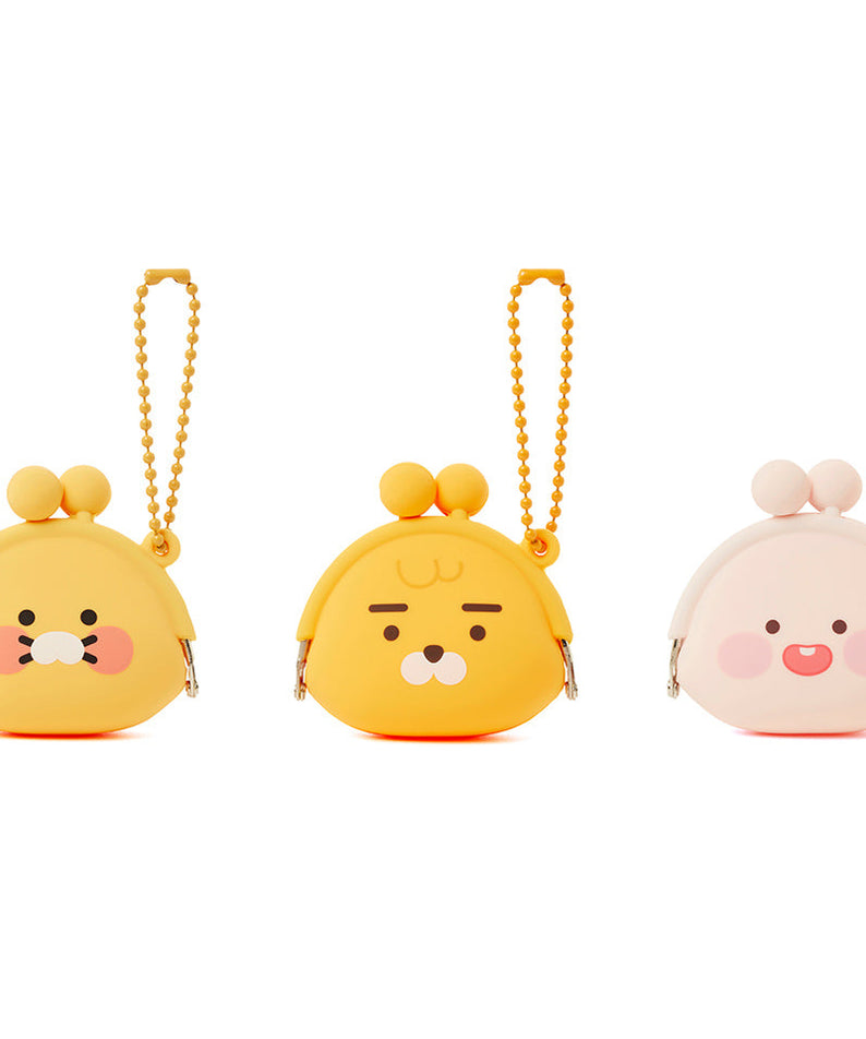 Silicone MiniPochette Apeach Pouch - Authentic Kakao Friends from Korea | Koolseoul