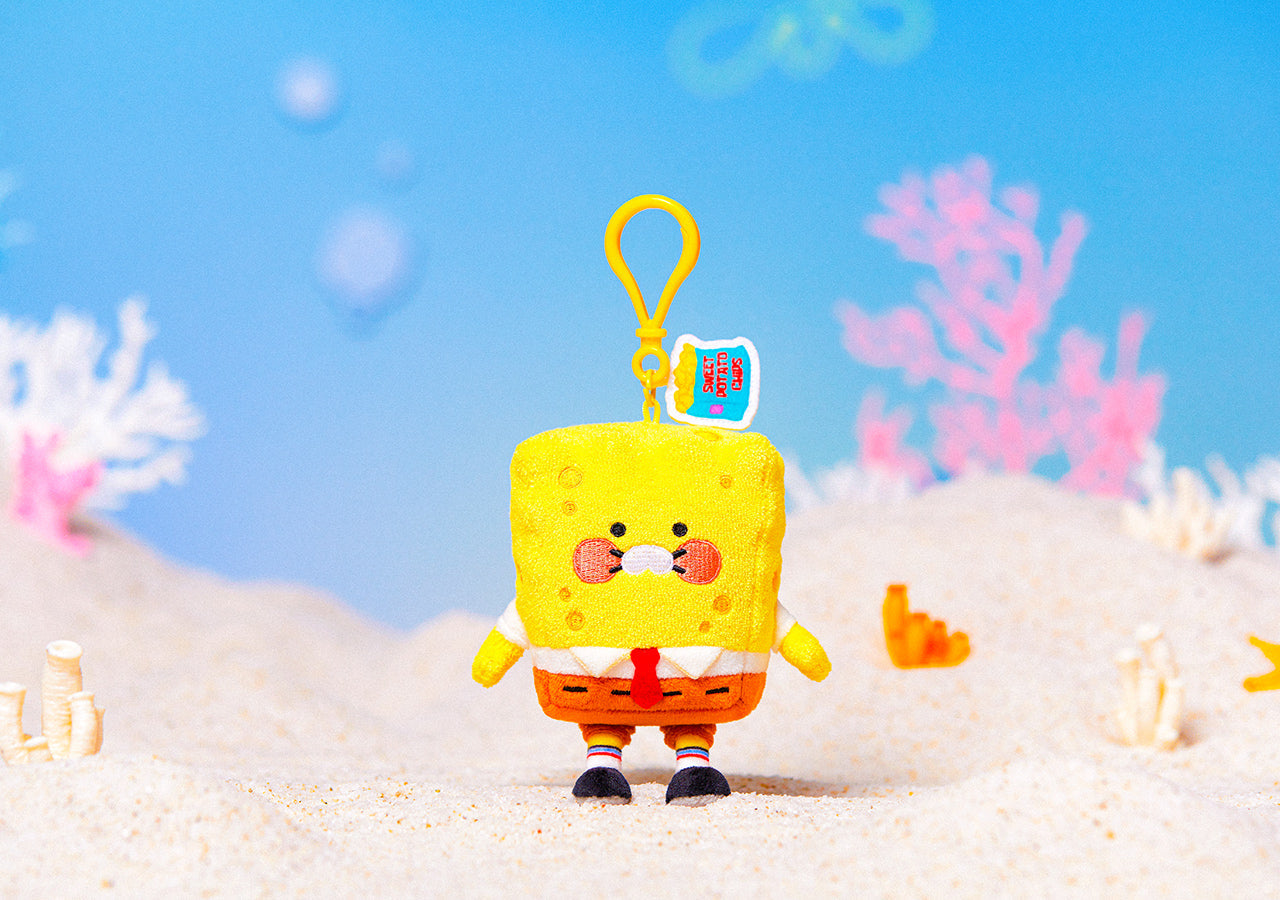 SpongeBobXFriends Keychain Plush SpongeBob Chunsik - Korean kawaii Kakao Friends | Koolseoul