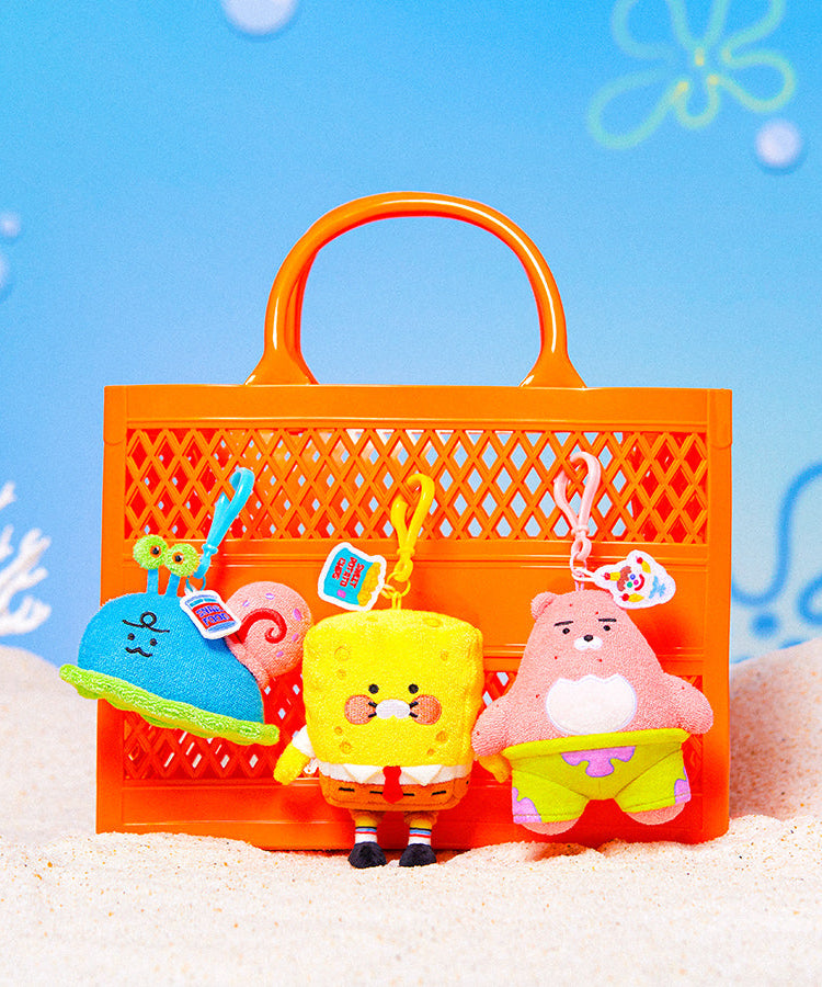 SpongeBobXFriends Keychain Plush SpongeBob Chunsik - Official Kakao Friends merchandise | Koolseoul
