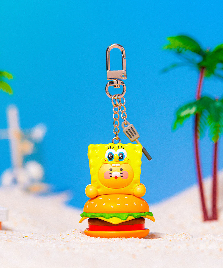 SpongeBobXFriends Cap Figurine Keychain SpongeBob Chunsik - Korean kawaii Kakao Friends | Koolseoul