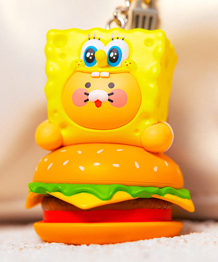 SpongeBobXFriends Cap Figurine Keychain SpongeBob Chunsik - Korean kawaii Kakao Friends | Koolseoul
