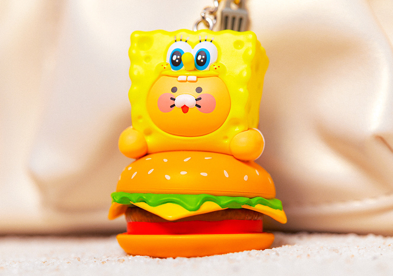 SpongeBobXFriends Cap Figurine Keychain SpongeBob Chunsik - Korean kawaii Kakao Friends | Koolseoul