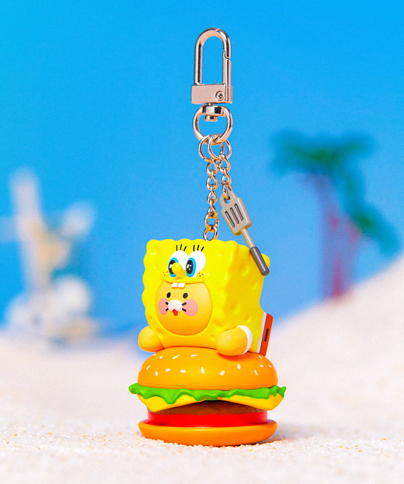 SpongeBobXFriends Cap Figurine Keychain SpongeBob Chunsik - Authentic Kakao Friends from Korea | Koolseoul