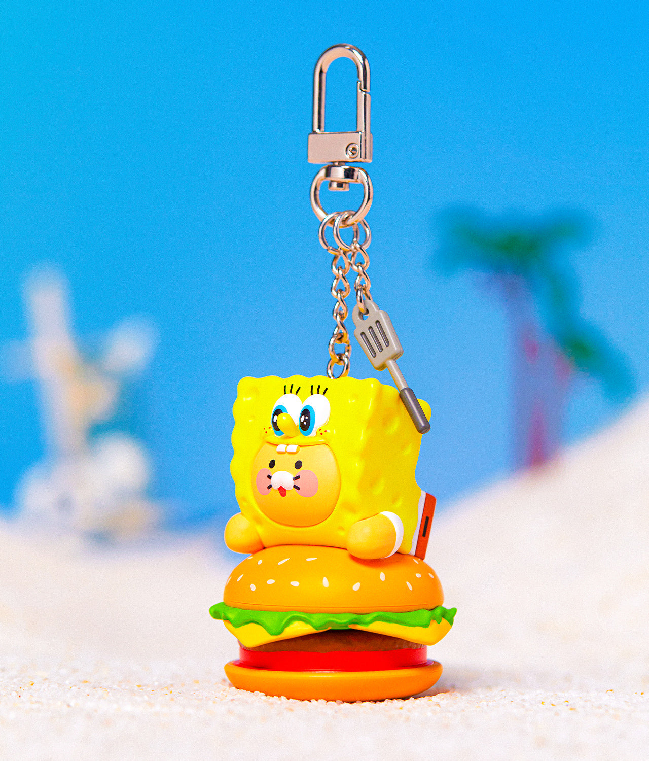 SpongeBobXFriends Cap Figurine Keychain SpongeBob Chunsik - Authentic Kakao Friends from Korea | Koolseoul