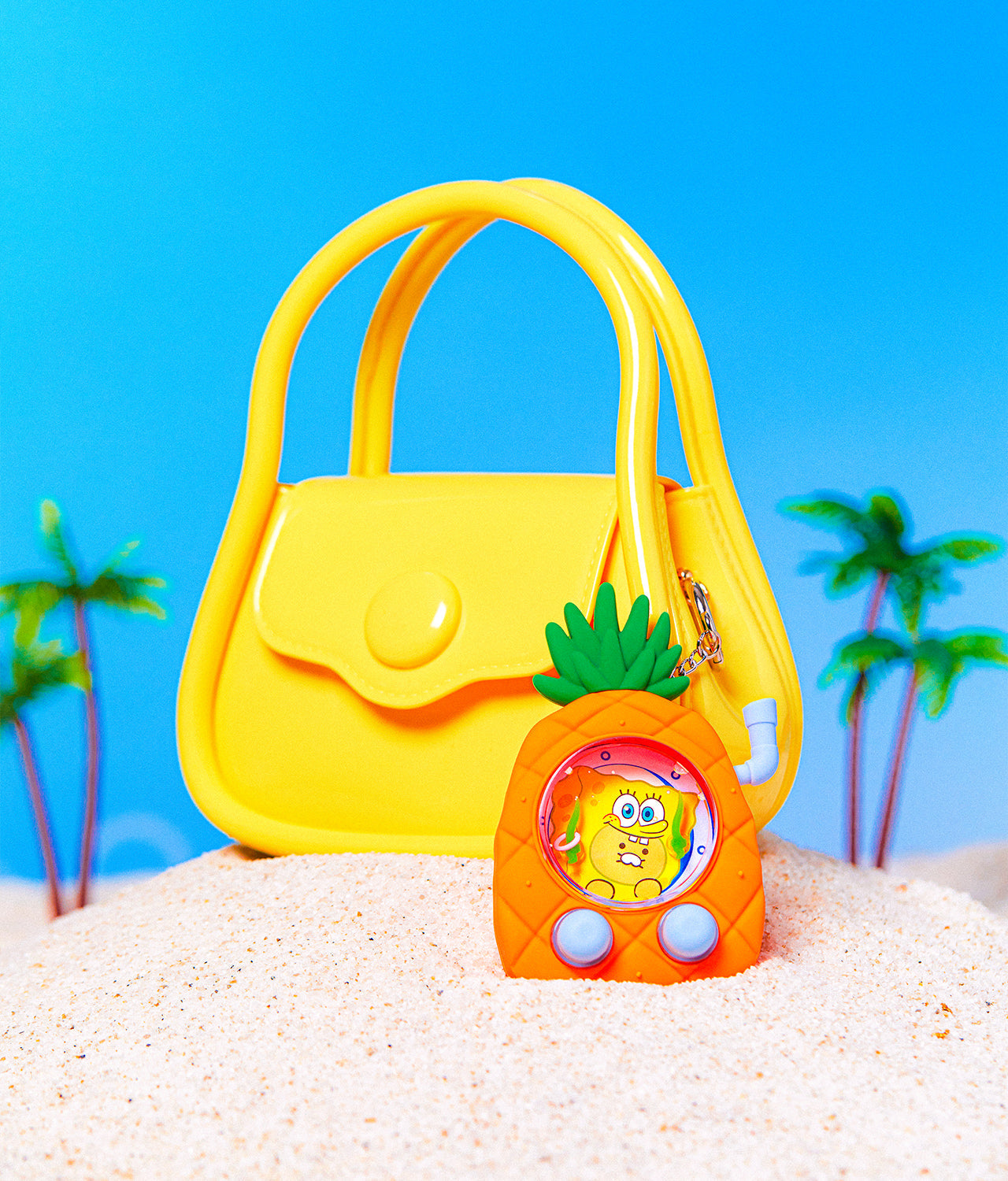SpongeBobXFriends Figurine Keychain SpongeBob Chunsik Mini Plush - Official Kakao Friends merchandise | Koolseoul
