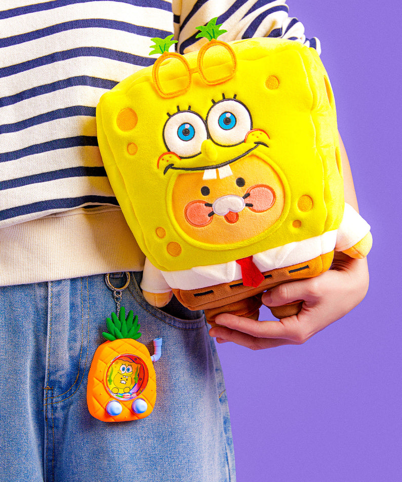 SpongeBobXFriends Figurine Keychain SpongeBob Chunsik Mini Plush - Authentic Kakao Friends from Korea | Koolseoul