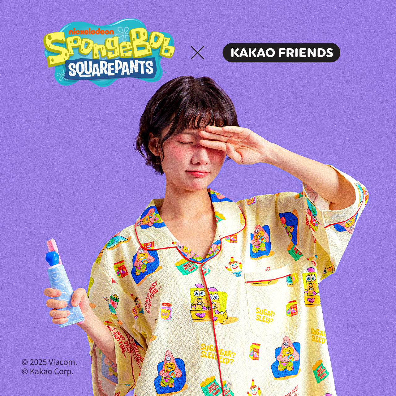 SpongeBobXFriends Pajamas Homme Friends - Authentic Kakao Friends from Korea | Koolseoul