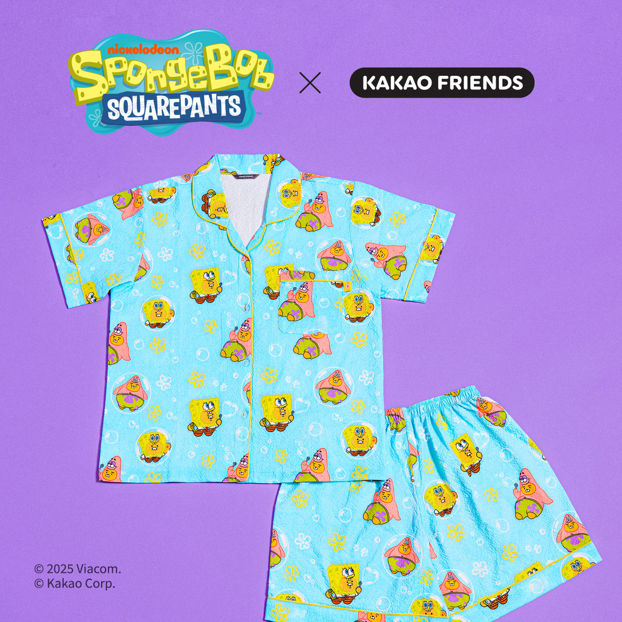 SpongeBobXFriends Pajamas Women Ryan&Chunsik - Official Kakao Friends merchandise | Koolseoul