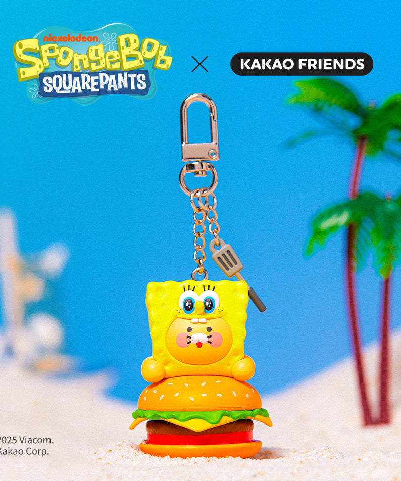 SpongeBobXFriends Cap Figurine Keychain SpongeBob Chunsik - Korean kawaii Kakao Friends | Koolseoul