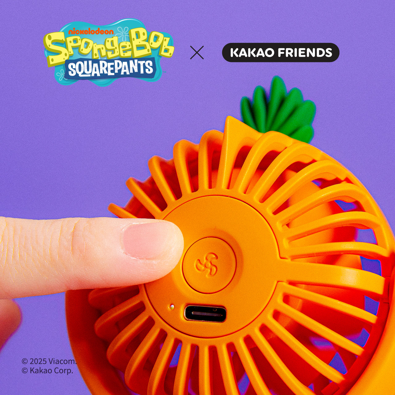 SpongeBobXFriends Mini Chunsik USB Fan - Authentic Kakao Friends from Korea | Koolseoul