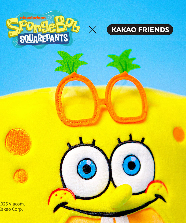 SpongeBobXFriends Plush SpongeBob Chunsik - Korean kawaii Kakao Friends | Koolseoul