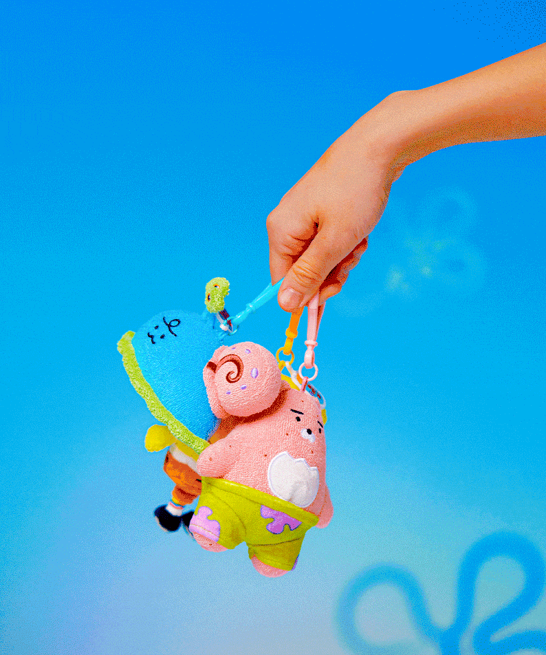 SpongeBobXFriends Keychain Plush Jordy - Official Kakao Friends merchandise | Koolseoul