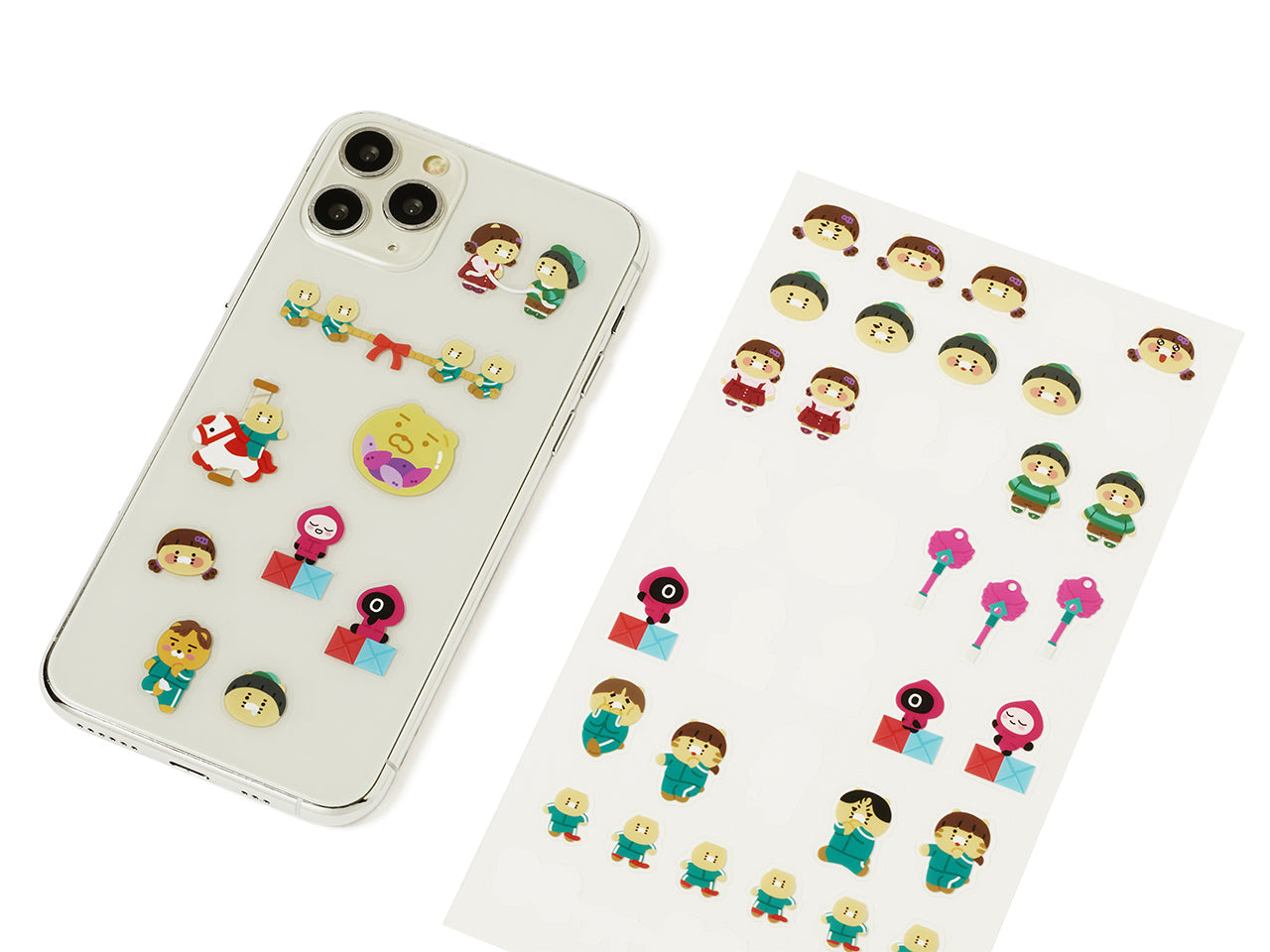 X Friends TransparentAutocollant Chunsik Sticker - Authentic Kakao Friends from Korea | Koolseoul