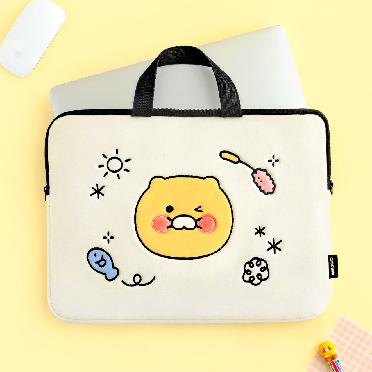 Chunsik Notebook Pouch 13 Laptop Sleeve - Authentic Kakao Friends from Korea | Koolseoul