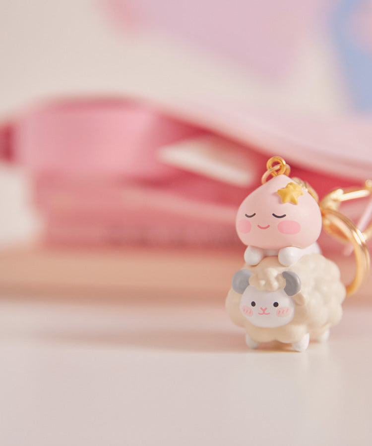 Figurine Keychain Little Apeach - Authentic Kakao Friends from Korea | Koolseoul